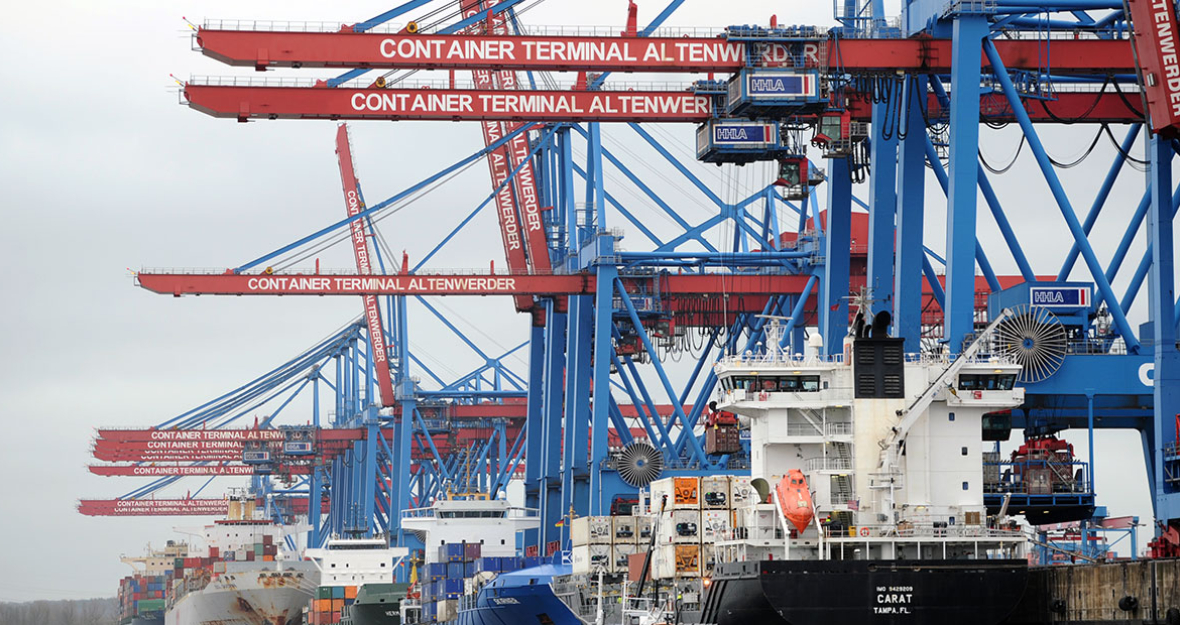 Containerterminal im Hamburger Hafen