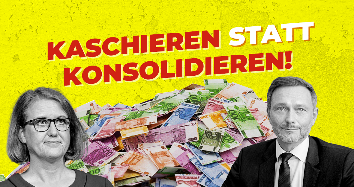 Sharepic Kaschieren statt Konsolidieren