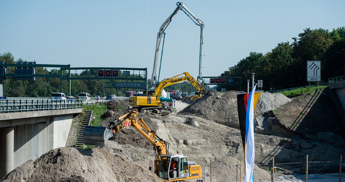 Autobahnausbau auf der A9