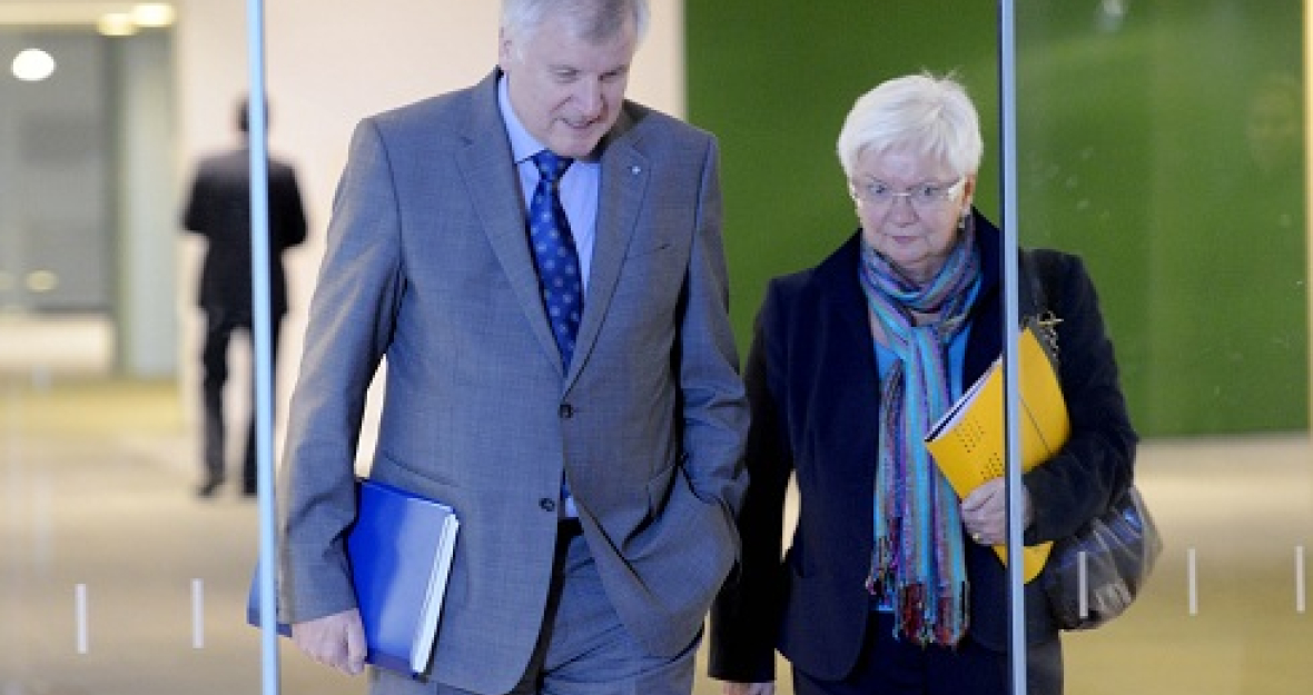 Gerda Hasselfeldt und Horst Seehofer nach dem Koalitionsausschuss