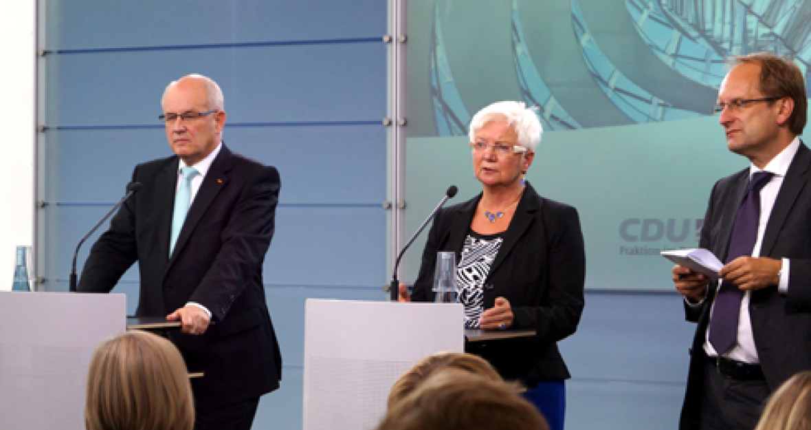 Pressekonferenz nach Vorstandsklausur mit Gerda Hasselfeldt und Volker Kauder