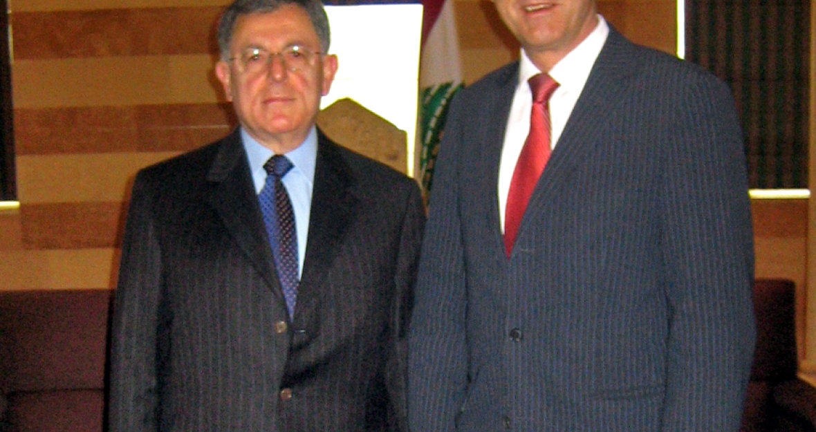 Dr. Peter Ramsauer mit dem libanesischem Ministerpräsident Fouad Siniora