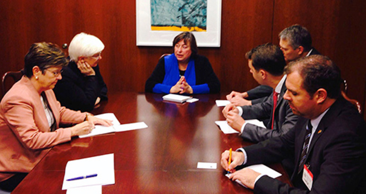 Gespräch der CSU-Delegation mit Under Secretary Catherine Novelli