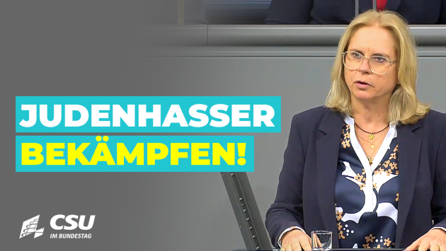 Andrea Lindholz am Rednerpult im Plenum des Deutschen Bundestages