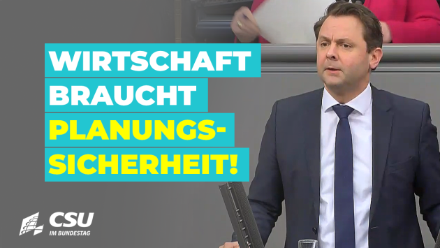 Andreas Lenz am Rednerpult im Plenum des Deutschen Bundestages