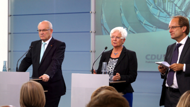 Pressekonferenz nach Vorstandsklausur mit Gerda Hasselfeldt und Volker Kauder