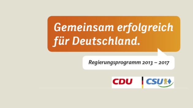 CDU - CSU Regierungsprogramm 2013-2017