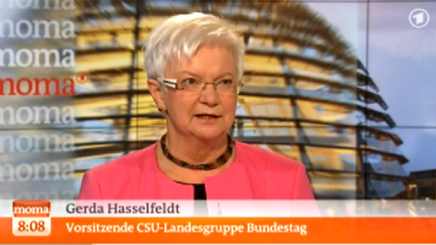 Gerda Hasselfeldt zu Gast beim ARD-Morgenmagazin