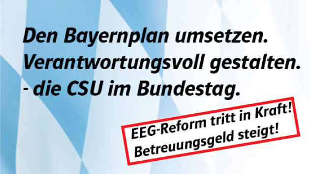 EEG-Reform: Kosten bremsen. Betreuungsgeld: Leistungen steigen_490x275