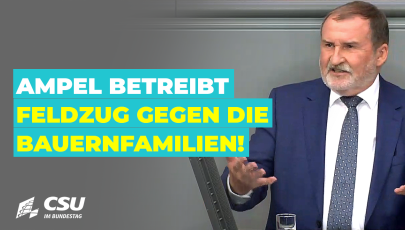 Max Straubinger am Rednerpult im Plenum des Deutschen Bundestag